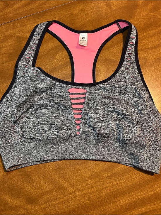 Velocity Other - Velocity Pink and Gray Seamless Racerback Sports Bra